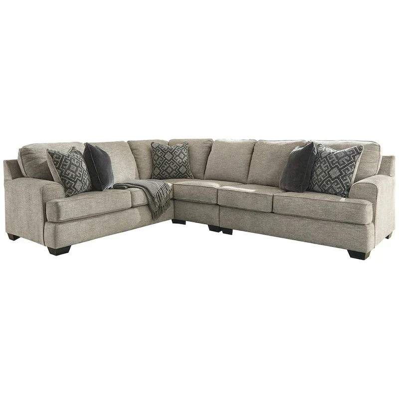 Signature Design by Ashley Bovarian Beige and Grey 3-Piece Sectional Sofa