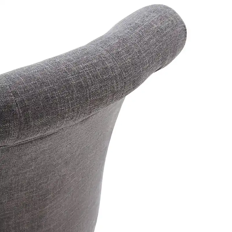 Office Chair with Wheels, Adjustable Height, Linen Fabric Upholstered Computer Desk Chair Swivel