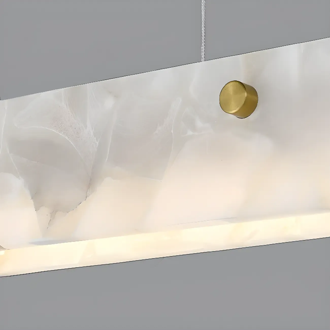 Adjustable Rectangle Marble Hanging Island Light