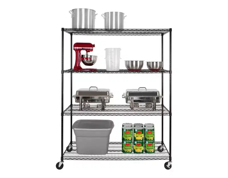 Seville Classics UltraDurable 4-Tier 60 x 24 Steel Wire Shelving Unit