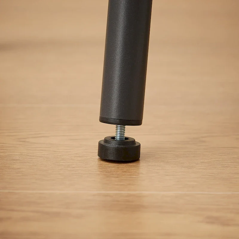 Rustic Style 7-Piece Dining Set with Rectangular Table and PU Leather Bar Chairs