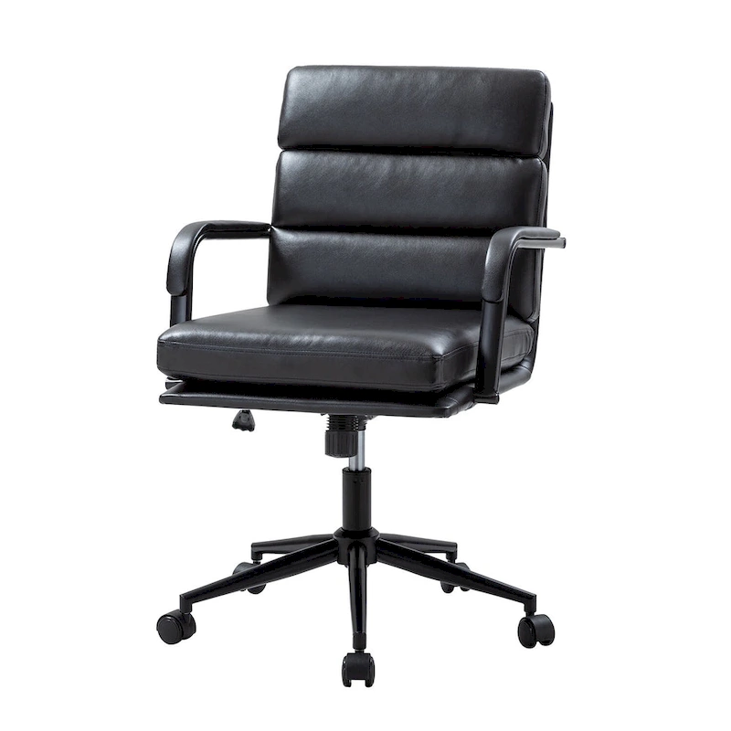 Joseph Modern Task Faux Leather Chair with Tilt Lock and Center Tilt by HULALA HOME