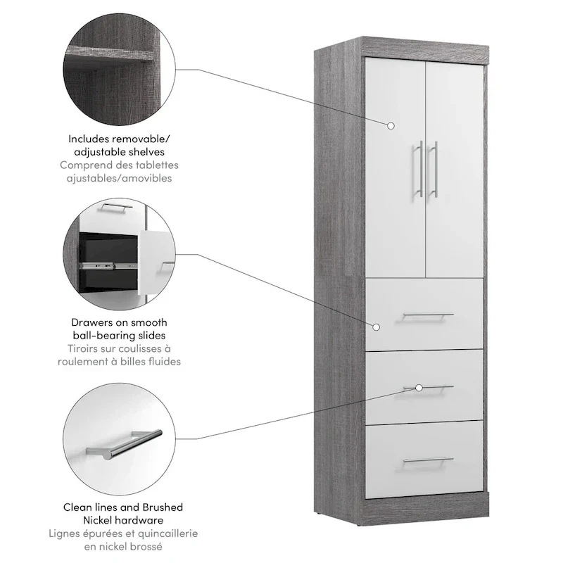 Nebula 25W Wardrobe by Bestar