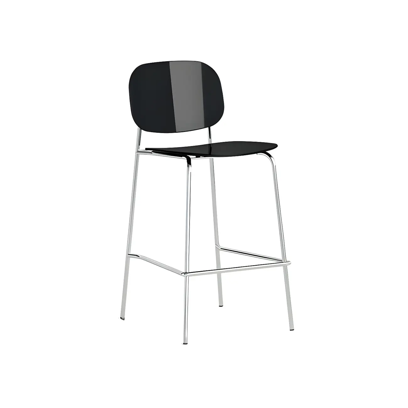 Modern Metal Counter Height Acrylic Bar Stools