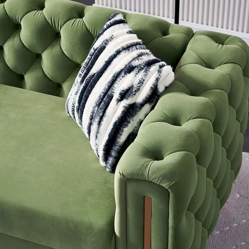 Modern Tufted Velvet Living Room Sofa