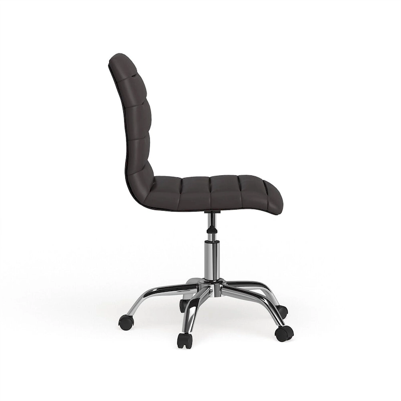 Ripple Armless Mid Back Vinyl Office Chair