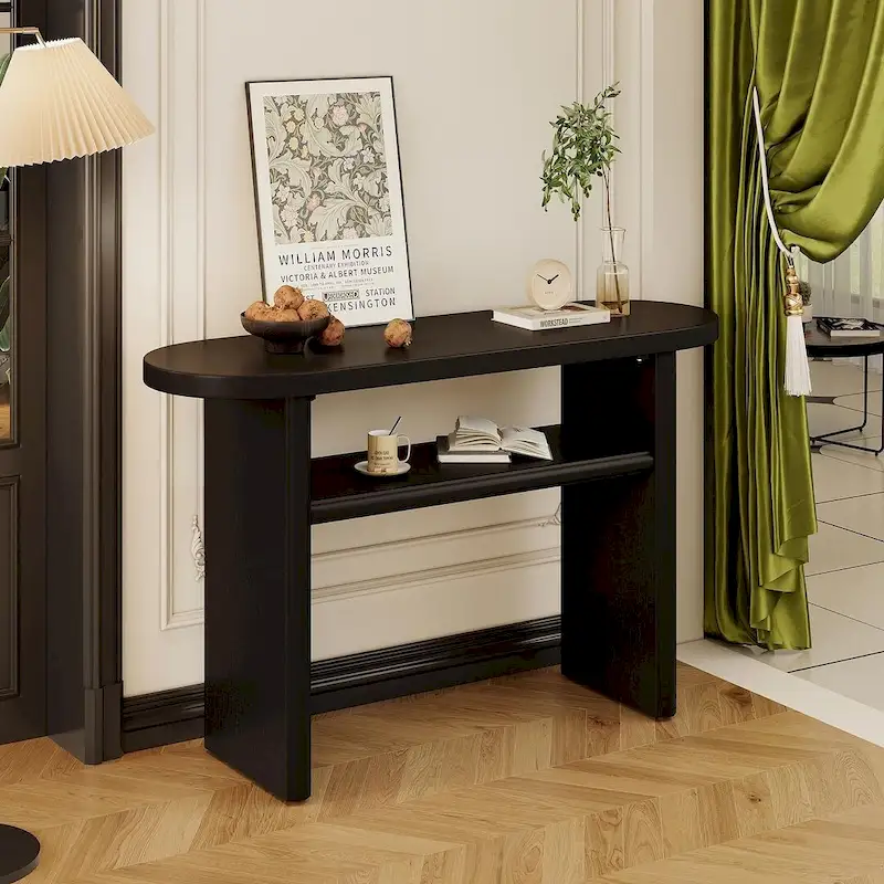 47.80 Modern Wooden Console Table with Shelf