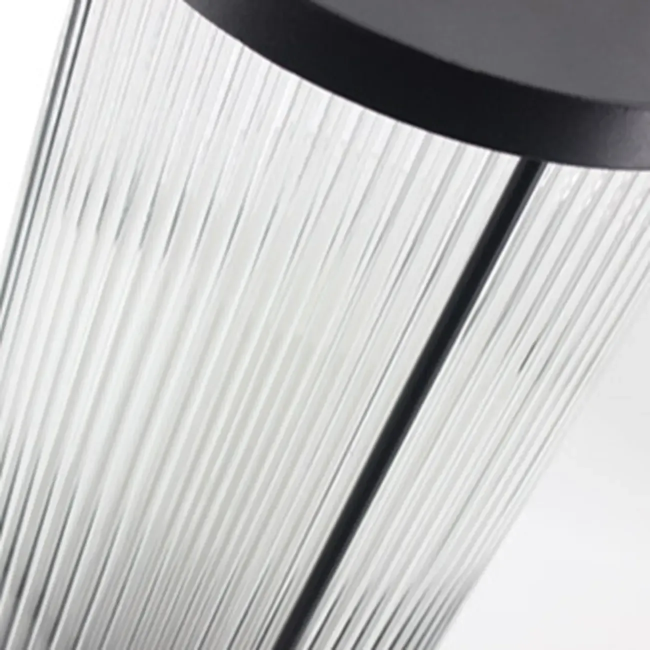 Vertical Grain Clear Glass Cylinder Post Cap Light