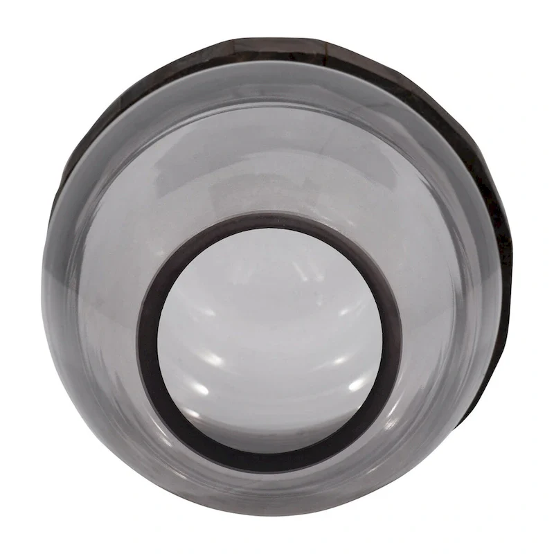 Sagebrook Home Glass Clear Frost Round Belly Vase With Wood Band