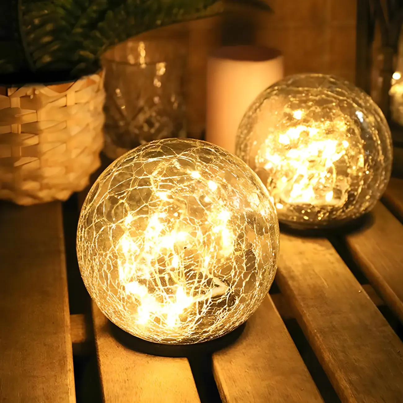 Simplicity Crackle Glass Ball Landscape Lighting