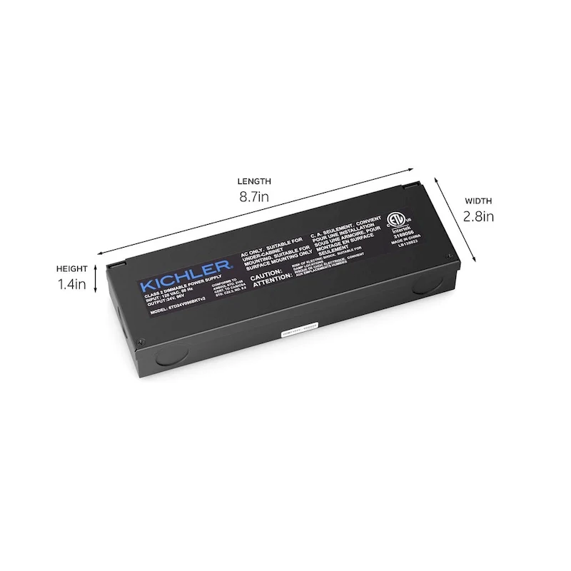 Kichler Lighting 6TD 24V 96W Direct Wire Dimmable Power Supply Textured Black