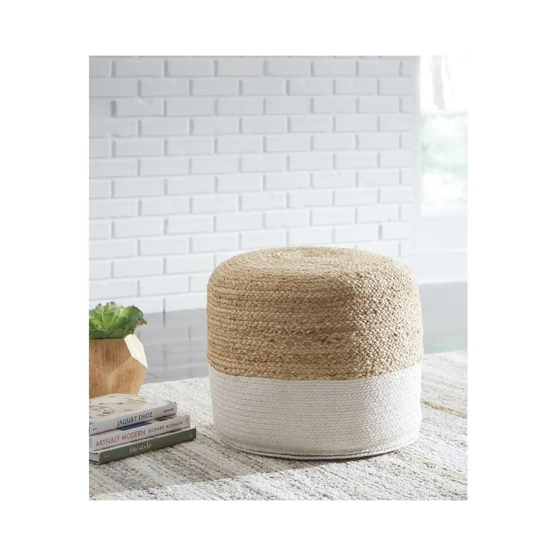 Sweed Valley Natural/White Pouf
