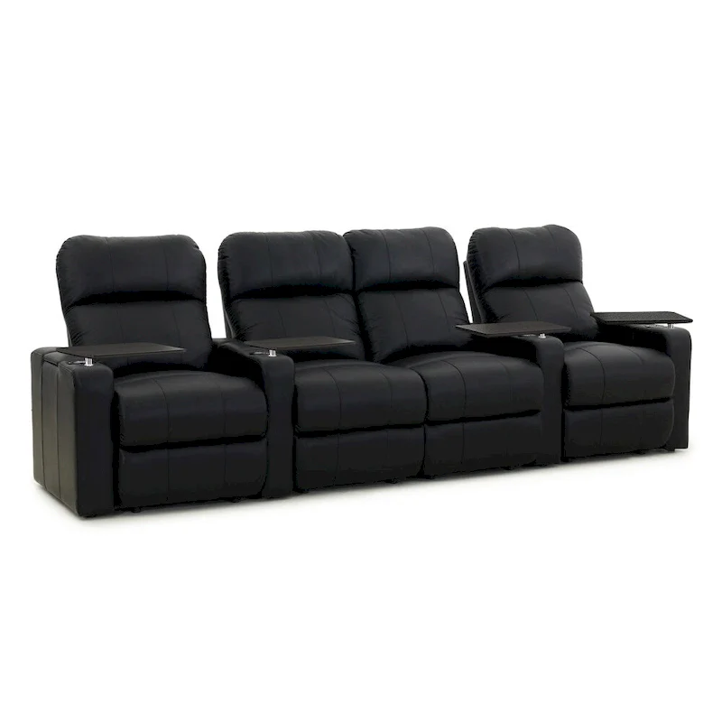 Octane Turbo XL700 Power Leather Home Theater Seating Set (Row of 4)