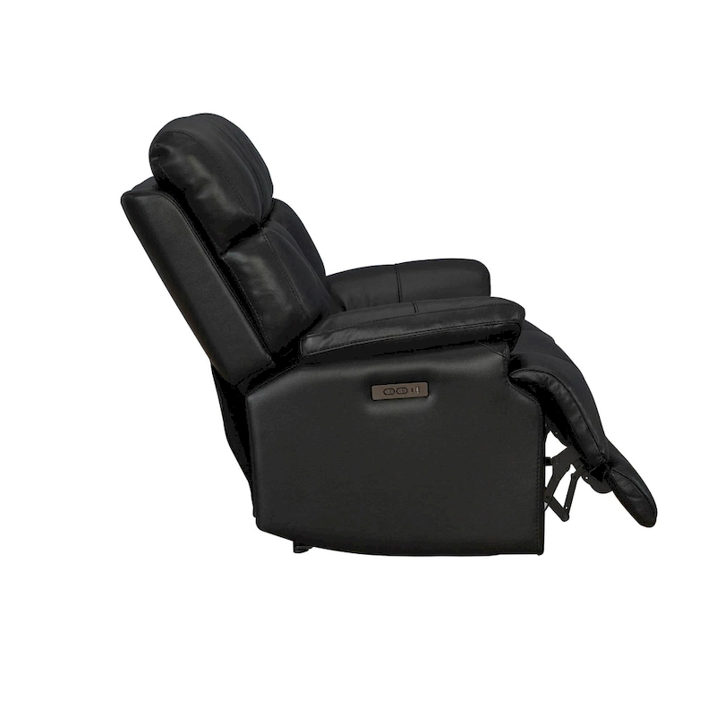 Top Grain Leather Power Recliner Chair Adjustable Headrest Extendable Footrest Zero Gravity Recliner