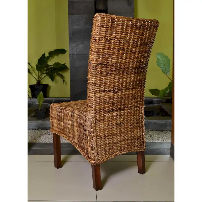 Arizona Woven Abaca/Mahogany Dining Chair (Set of 2)