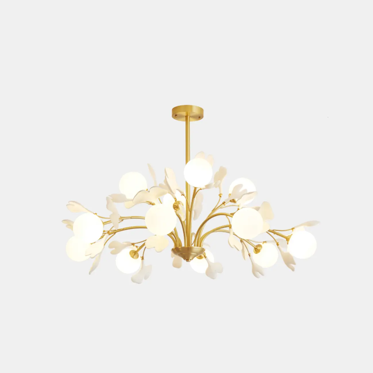 Modern Brass Branch Chandelier with Elegant Design