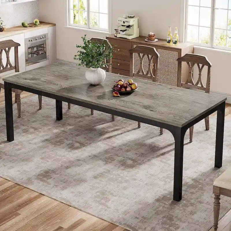 Dining Table for 6-8 Person, 78 inch Long Rectangular Kitchen Dining Table