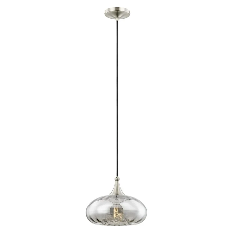 Livex Lighting Art Glass 1 Light Mini Pendant with Glass Shade