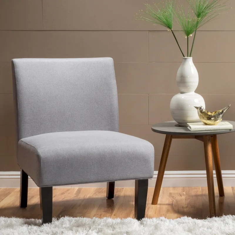 Modern Fabric Slipper Chair - 22.50 L x 29.50 W x 32.00 H