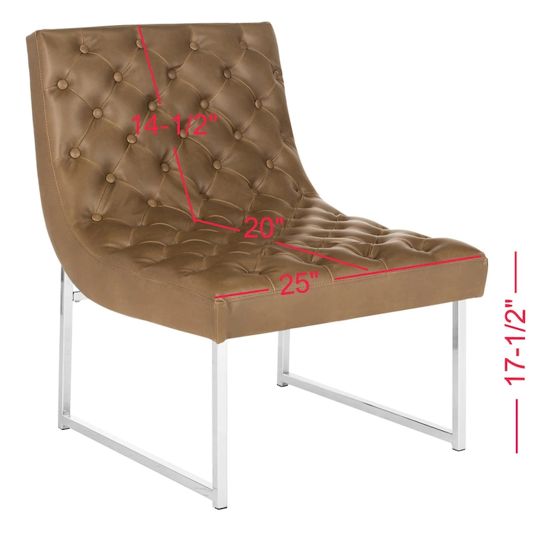 SAFAVIEH Jerilynn Mid-Century Modern Hadley Tufted Club Chair - 25Wx30Dx32H