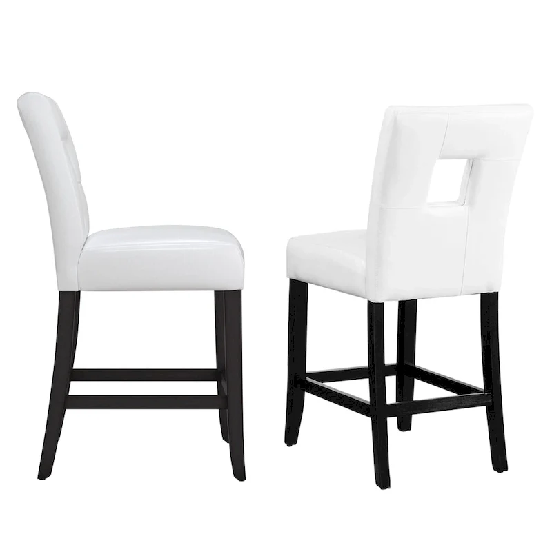 Brda Keyhole Counter Height High Back Stools (Set of 2) - Stool