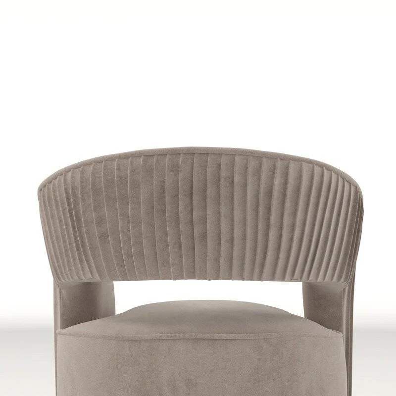 SEYNAR Modern Glam Velvet 360 Degree Swivel Open-Back Accent Armchair