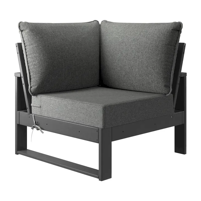 Polytrends Endless Patio 5-Piece Deep Seating Set with Ottoman with Gray Frame