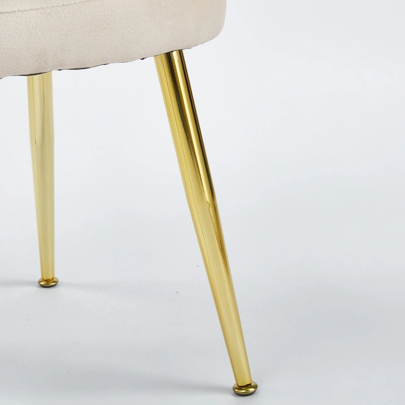 Velvet Dining Chairs with Gold Legs (Set of 2)