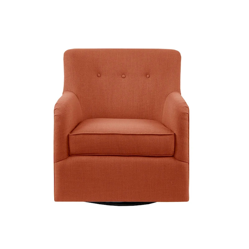 360-Degree Swivel Accent Chair with Tufted Back