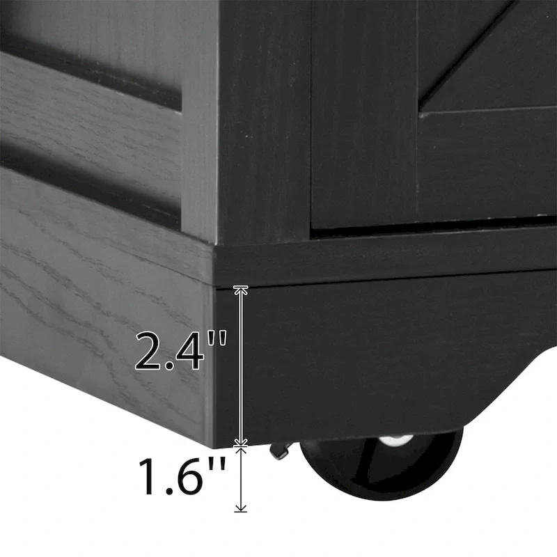 53.7 Farmhouse Kitchen Island with Power Outlet