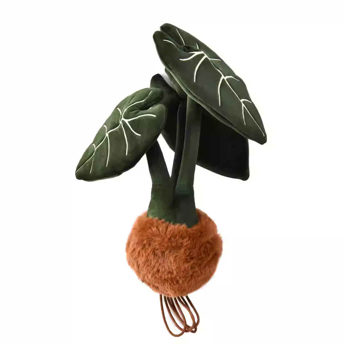 PlushWoods Alocasia Frydek Plant Plush With Pot 25cm