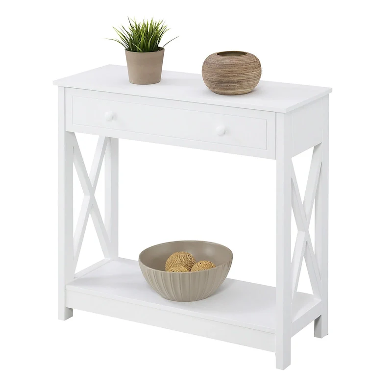 Convenience Concepts 1 Drawer Entryway Hall Table with Shelf