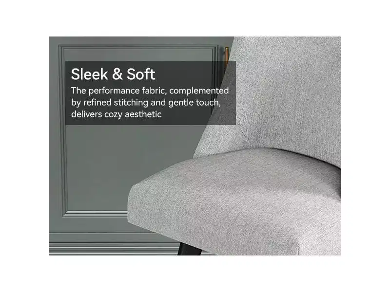 Dyonery 26 Height Counter Height Bar Stools Set of 2, Upholstered Swivel Fabric Kitchen Counter Stools with Back, Solid Wood Legs, Grey