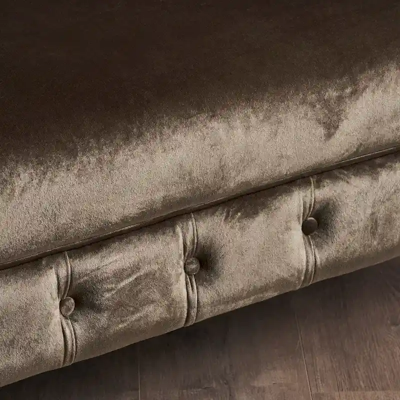 Milani Velvet Tufted Scroll Arm Loveseat by Christopher Knight Home
