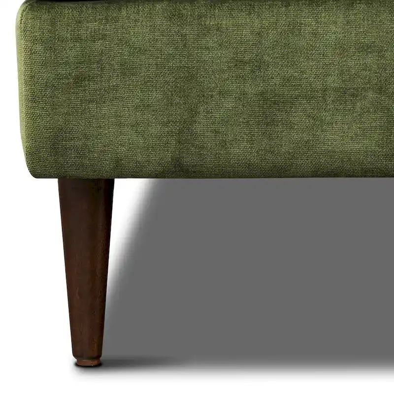 Poly & Bark Lucerne Sectional with Extra-Wide Chaise in Distressed Green Velvet