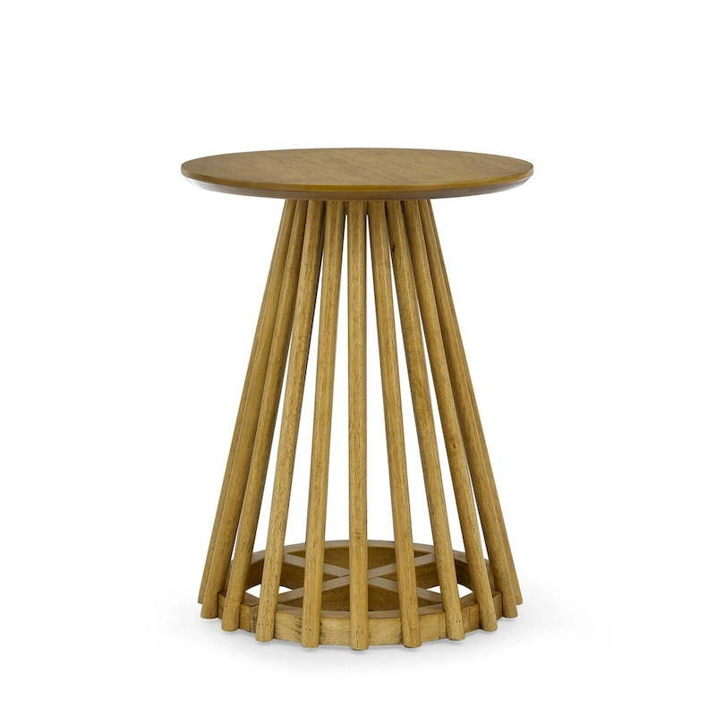 Modern Solid Wood Round Coffee Table