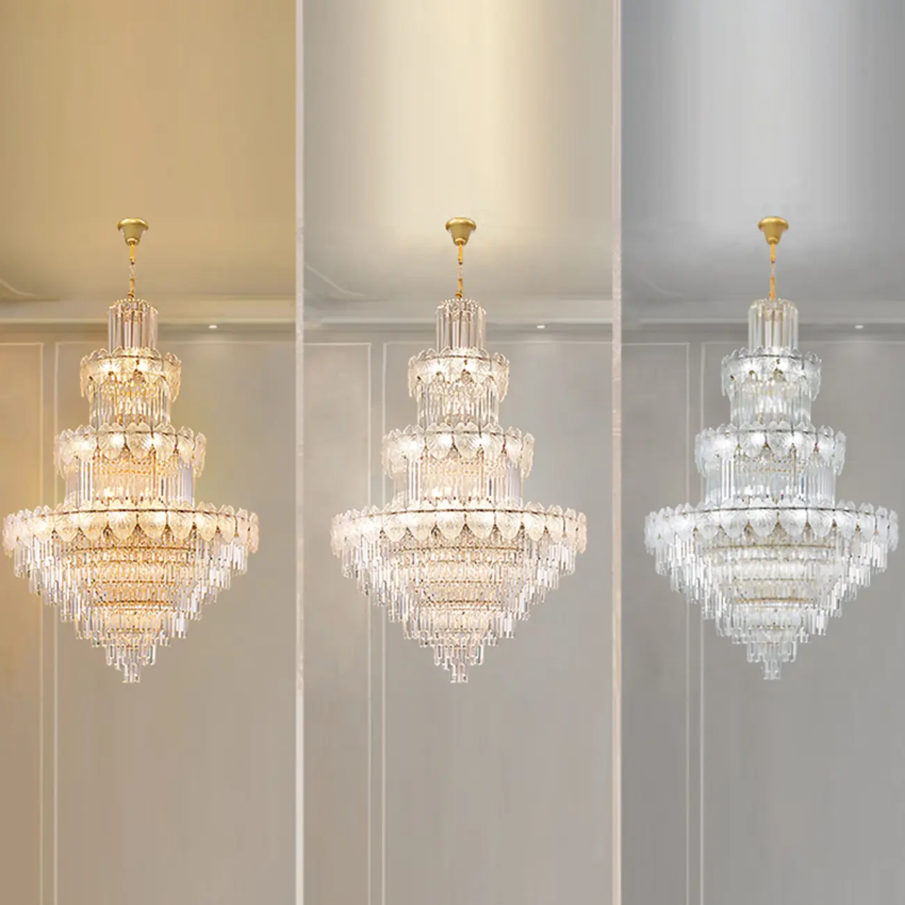 Luxury Crystal Round Chandelier with Elegant Tiered Design