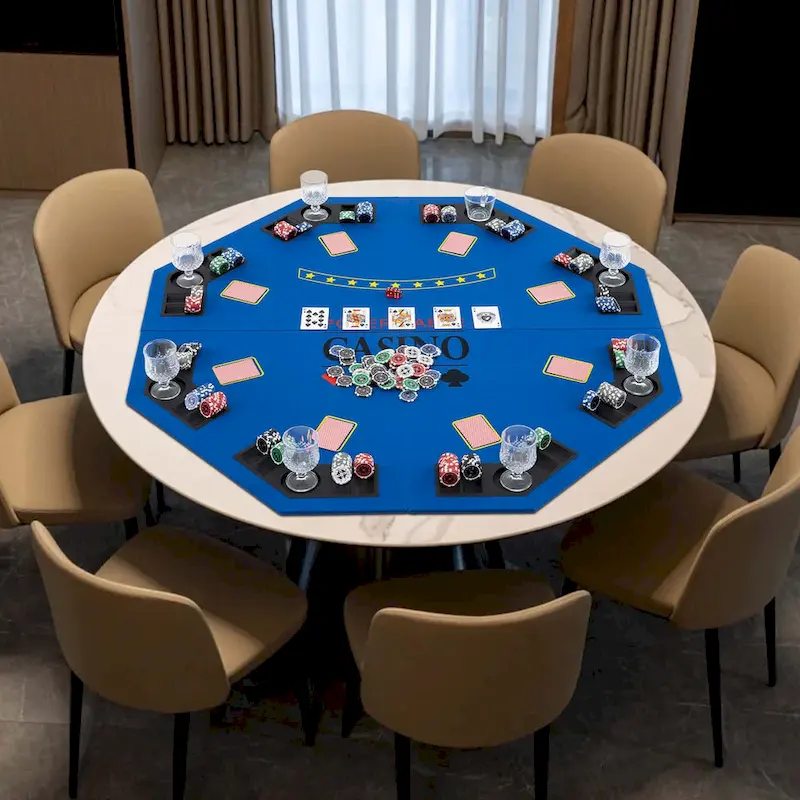 Costway 48 Poker Table Top - 8 Player Foldable Texas Holdem Poker - See Details