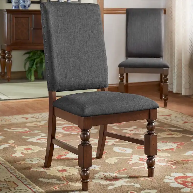 Flatiron Nailhead Upholstered Dining Chairs (Set of 2) by iNSPIRE Q Classic