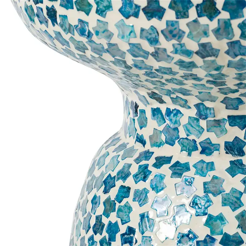 Capiz Shell Mosaic Stool and Side Table