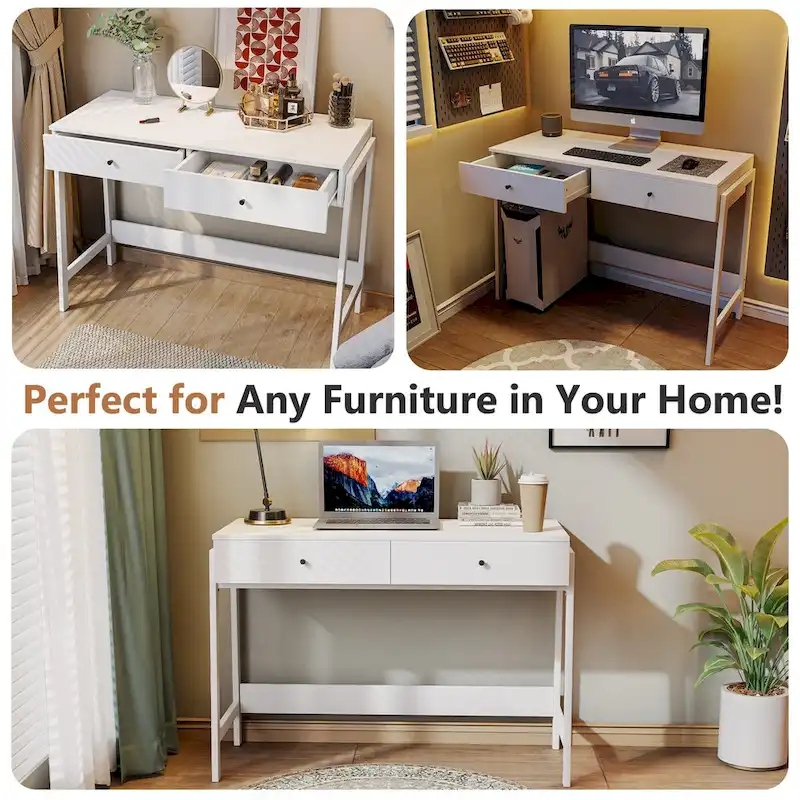 VredHom 2-drawer Computer Office Study Writing Desk