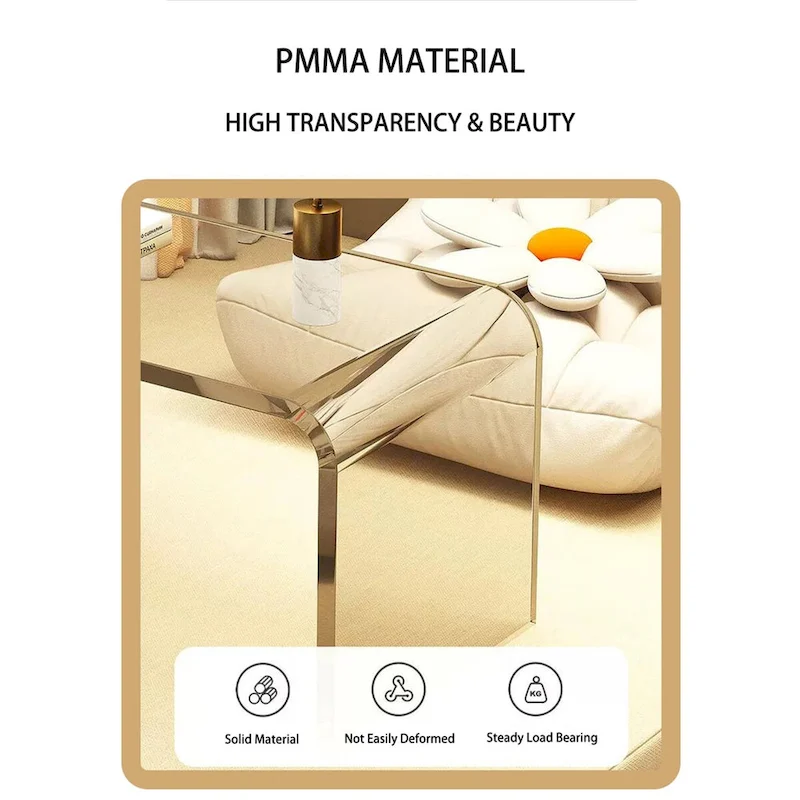 Acrylic Sofa Side C Shaped Table