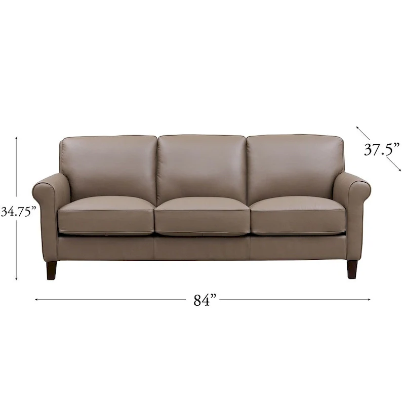 Hydeline Laguna Top Grain Leather Sofa Set, Sofa and Chair - Sofa, Chair
