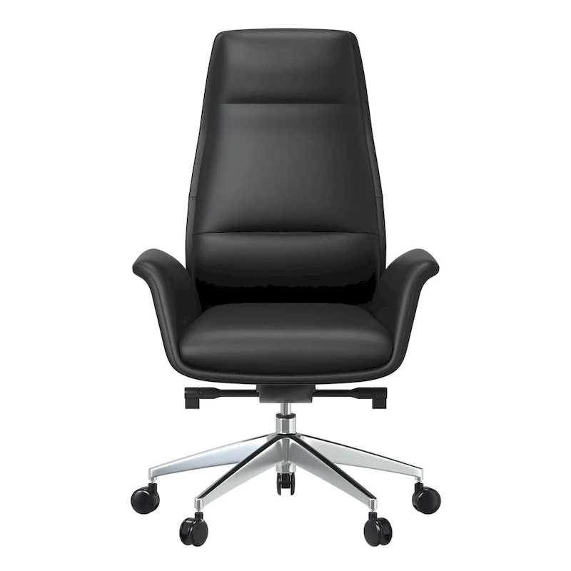 Summit High-Back Leather Office Chair with Swivel and Tilt