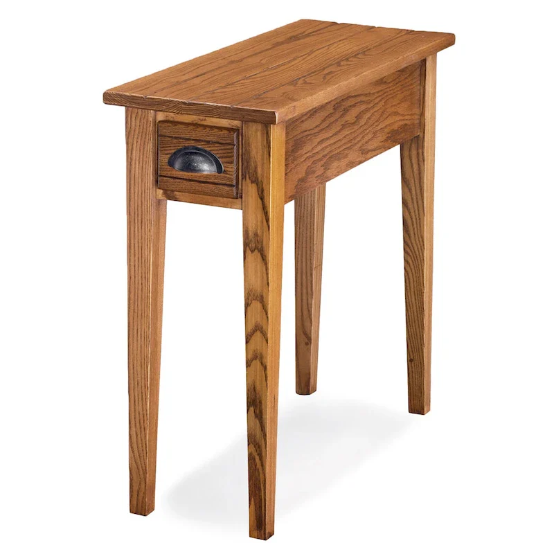 Narrow Side Table – Candleglow, Wood Top, 1-Drawer