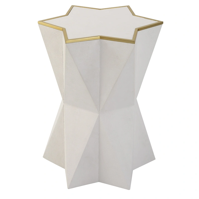 Uttermost Capella White Accent Table - 16 W x 22 H x 16 D