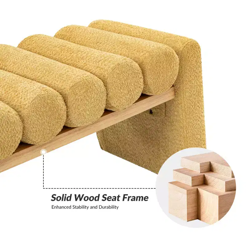 Alice Bench With Solid Wood Construction | HULALA HOME