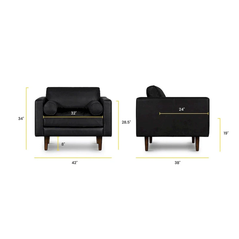 Napa Lounge Chair - Genuine Italian Leather