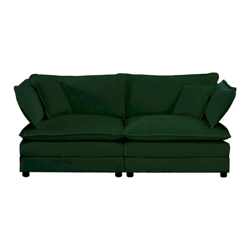 Chenille L-Shaped Modular Sectional Sofa - 2 Seater
