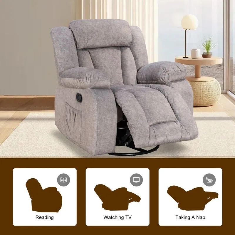 Rocker and Swivel Upholstered Recliner